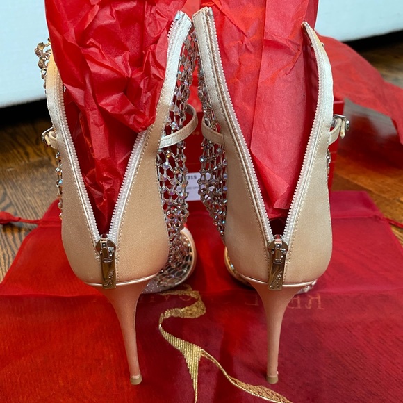 *SOLD* Rene Caovilla Galaxia Satin Crystal Sandals - Picture 10 of 17